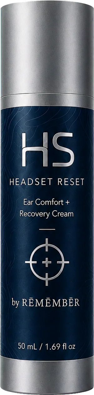 HS Headset Reset 50 mL bottle, silver and navy packaging