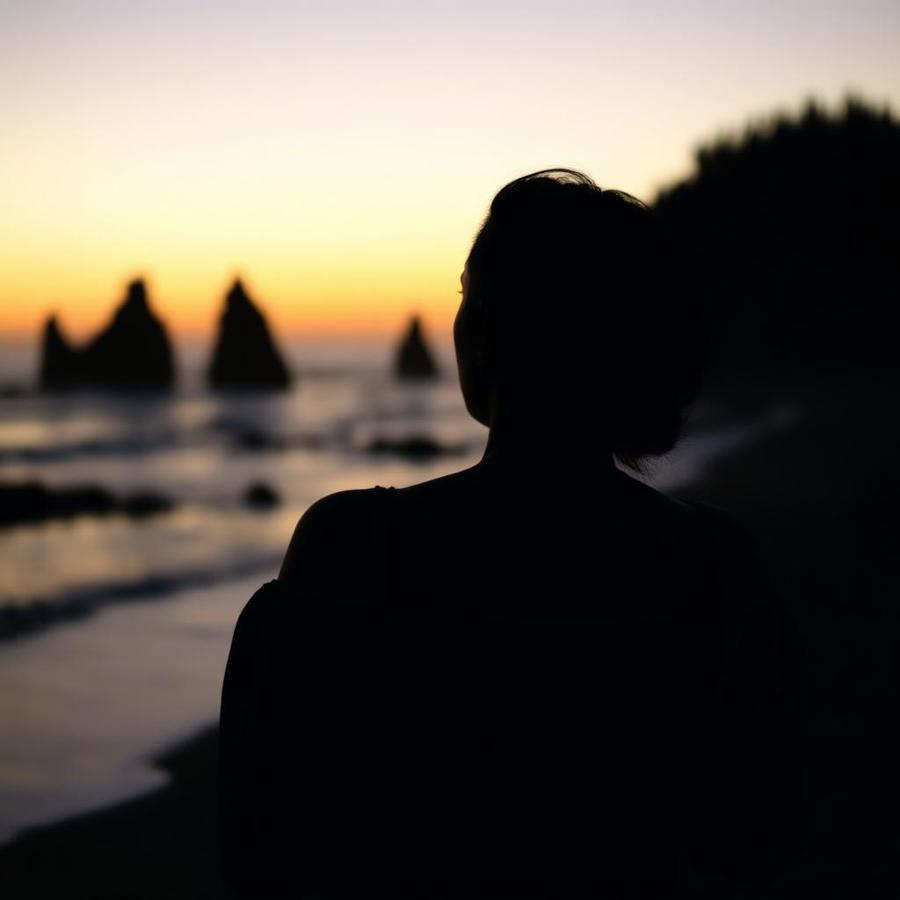 A quiet dusk moment on the Oregon coast